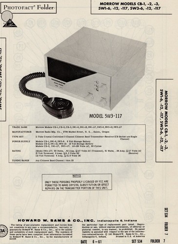 Morrow transmitter - cb,